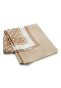 MEDIUM BEIGE // WOVEN SCARF LAIN_90*90
