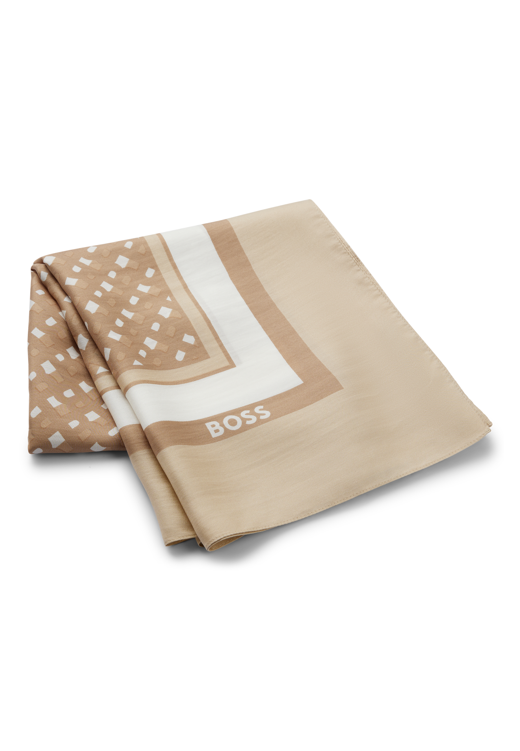 MEDIUM BEIGE // WOVEN SCARF LAIN_90*90