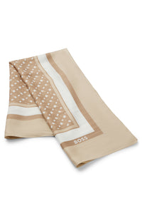 Wool and Silk Scarf - Medium Beige