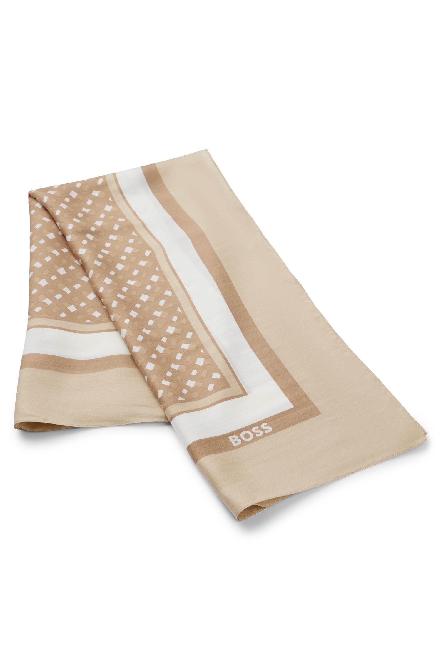 Wool and Silk Scarf - Medium Beige
