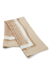 MEDIUM BEIGE // WOVEN SCARF LAIN_90*90
