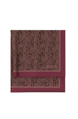 DARK RED // WOVEN SCARF LAIN_90*90