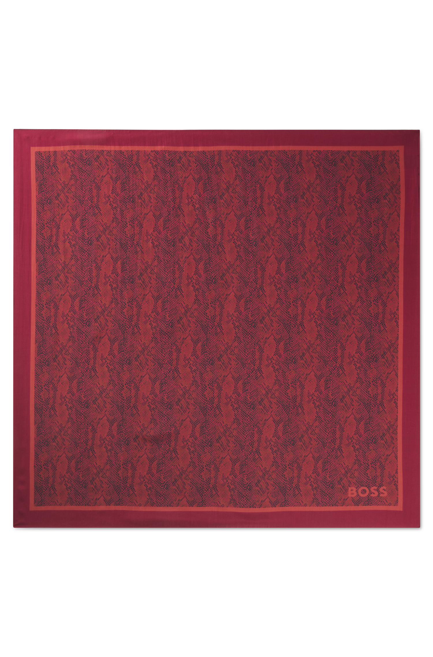 DARK RED // WOVEN SCARF LAIN_90*90
