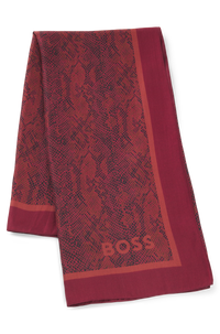 DARK RED // WOVEN SCARF LAIN_90*90