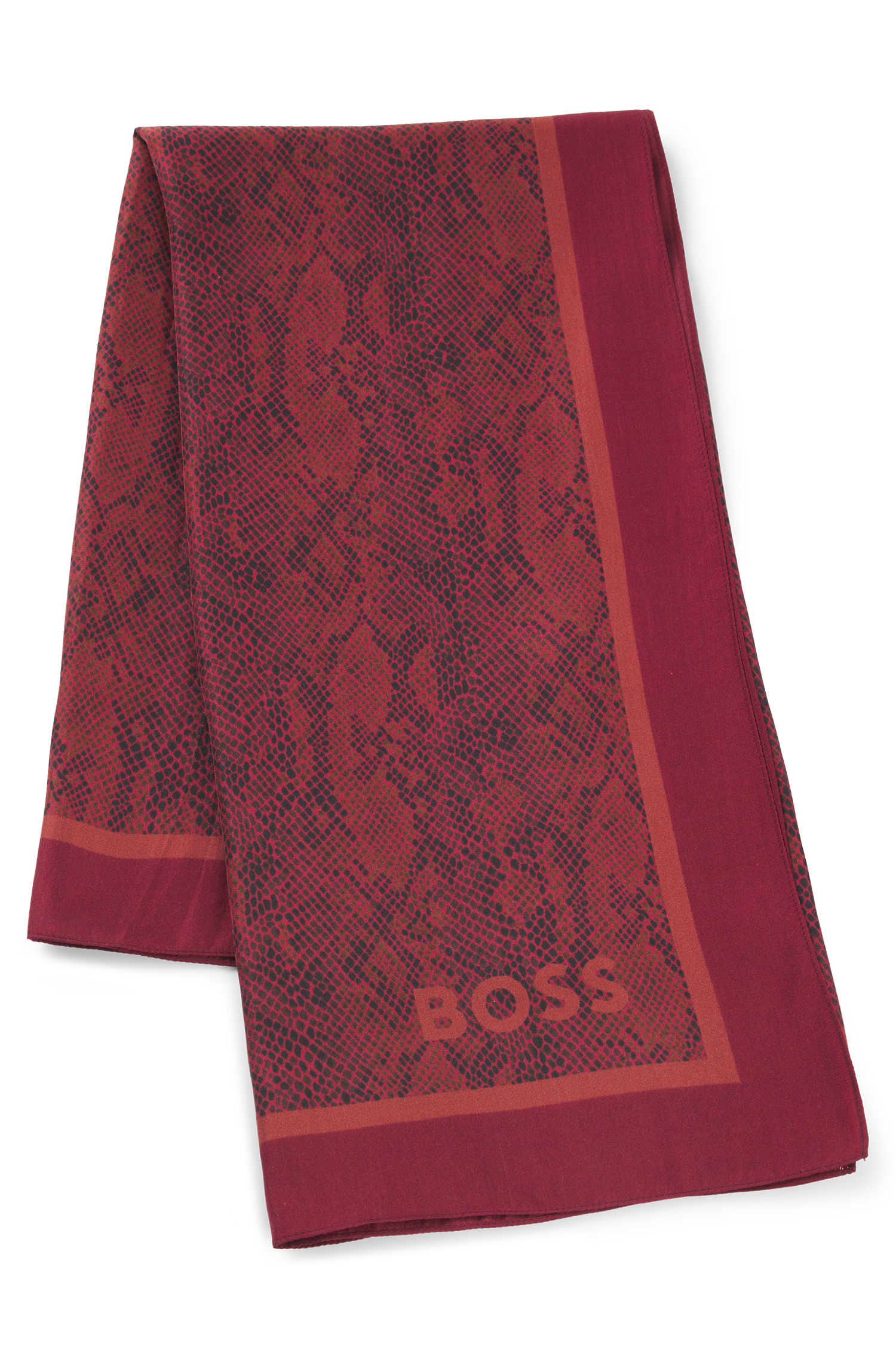 DARK RED // WOVEN SCARF LAIN_90*90