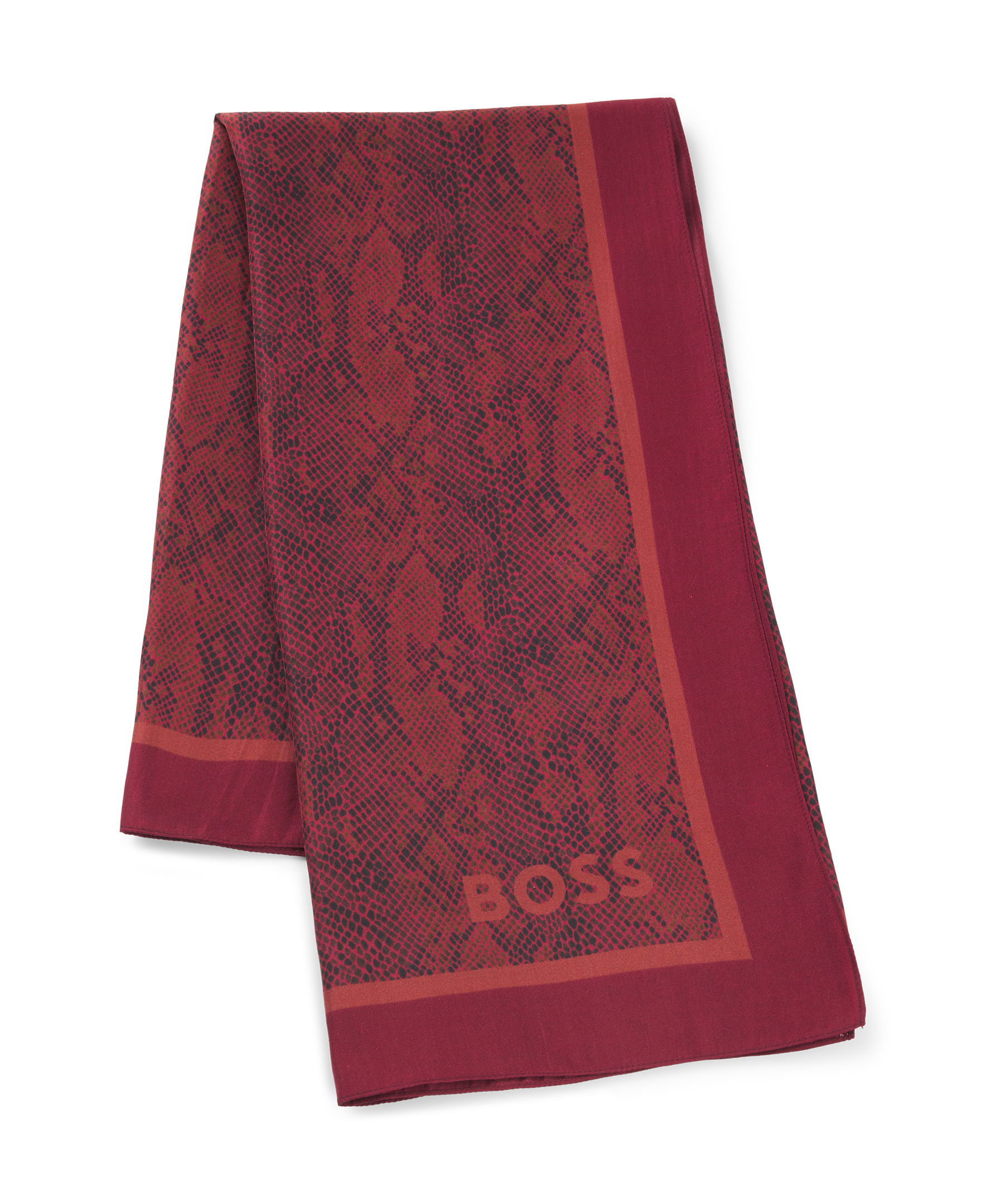 DARK RED // WOVEN SCARF LAIN_90*90