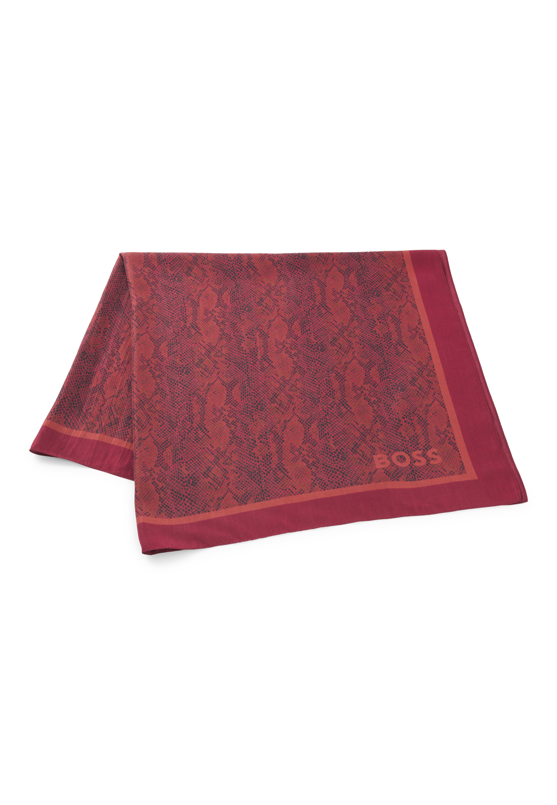 DARK RED // WOVEN SCARF LAIN_90*90