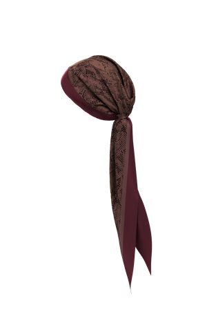 DARK RED // WOVEN SCARF LAIN_90*90
