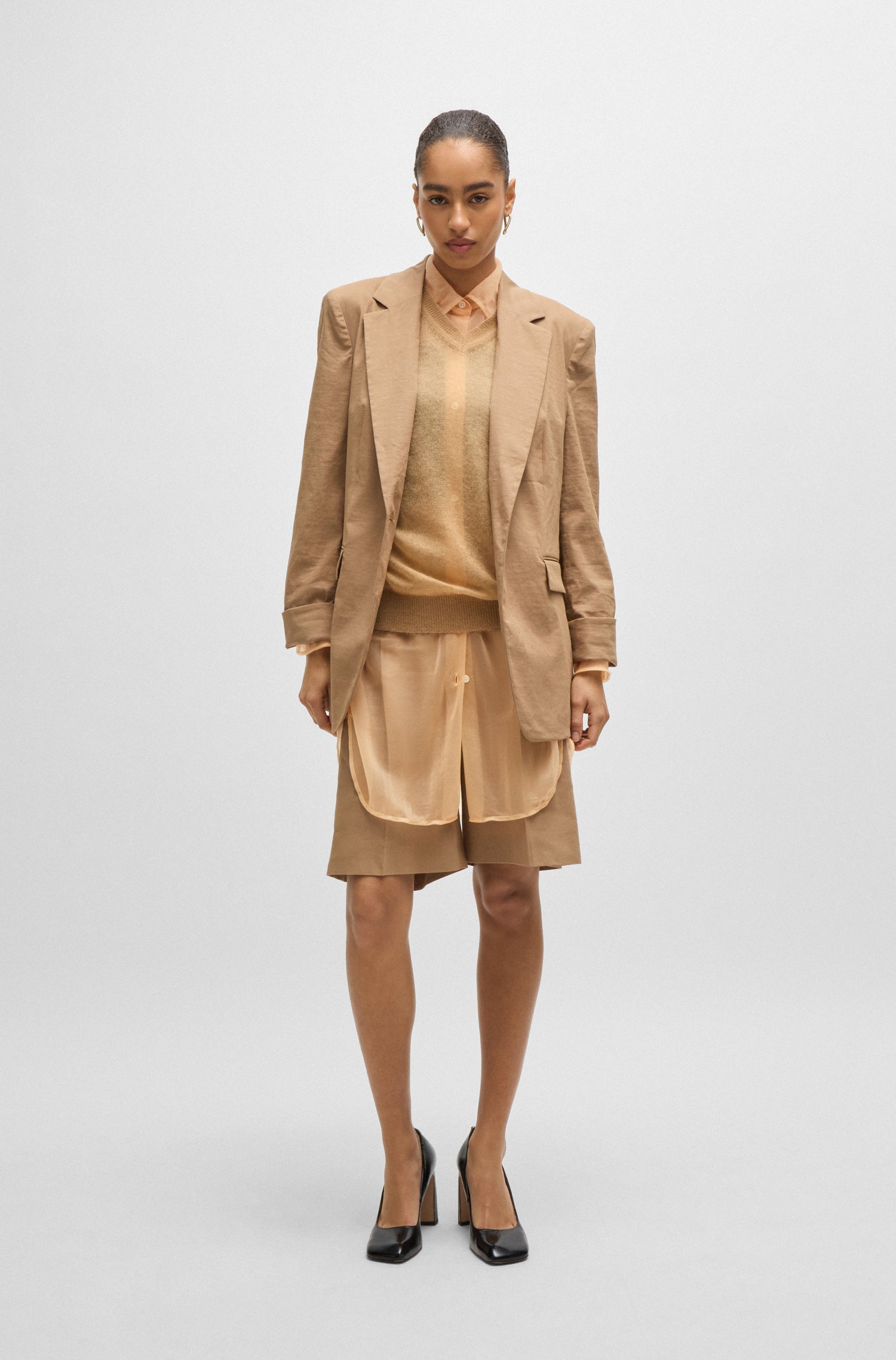 LIGHT & PASTEL ORANGE // TAILORED BLOUSES BAREID