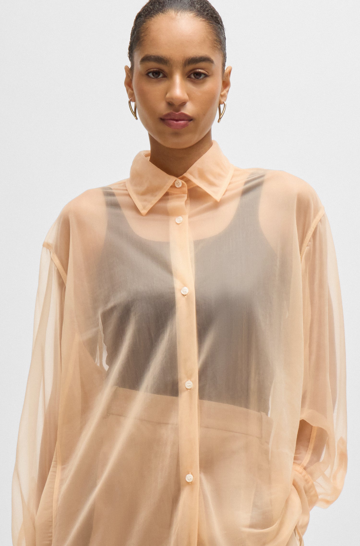 LIGHT & PASTEL ORANGE // TAILORED BLOUSES BAREID