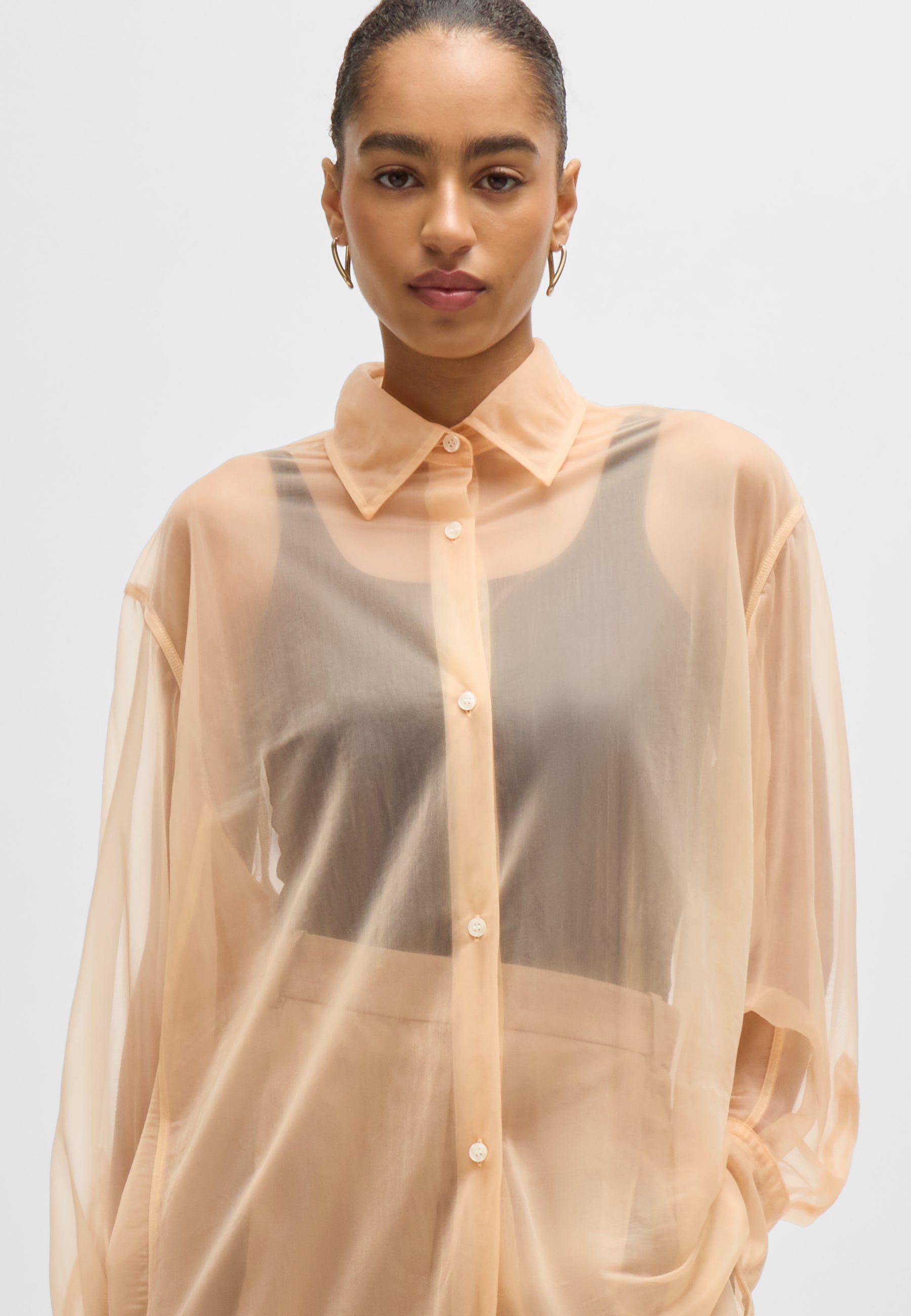 LIGHT & PASTEL ORANGE // TAILORED BLOUSES BAREID