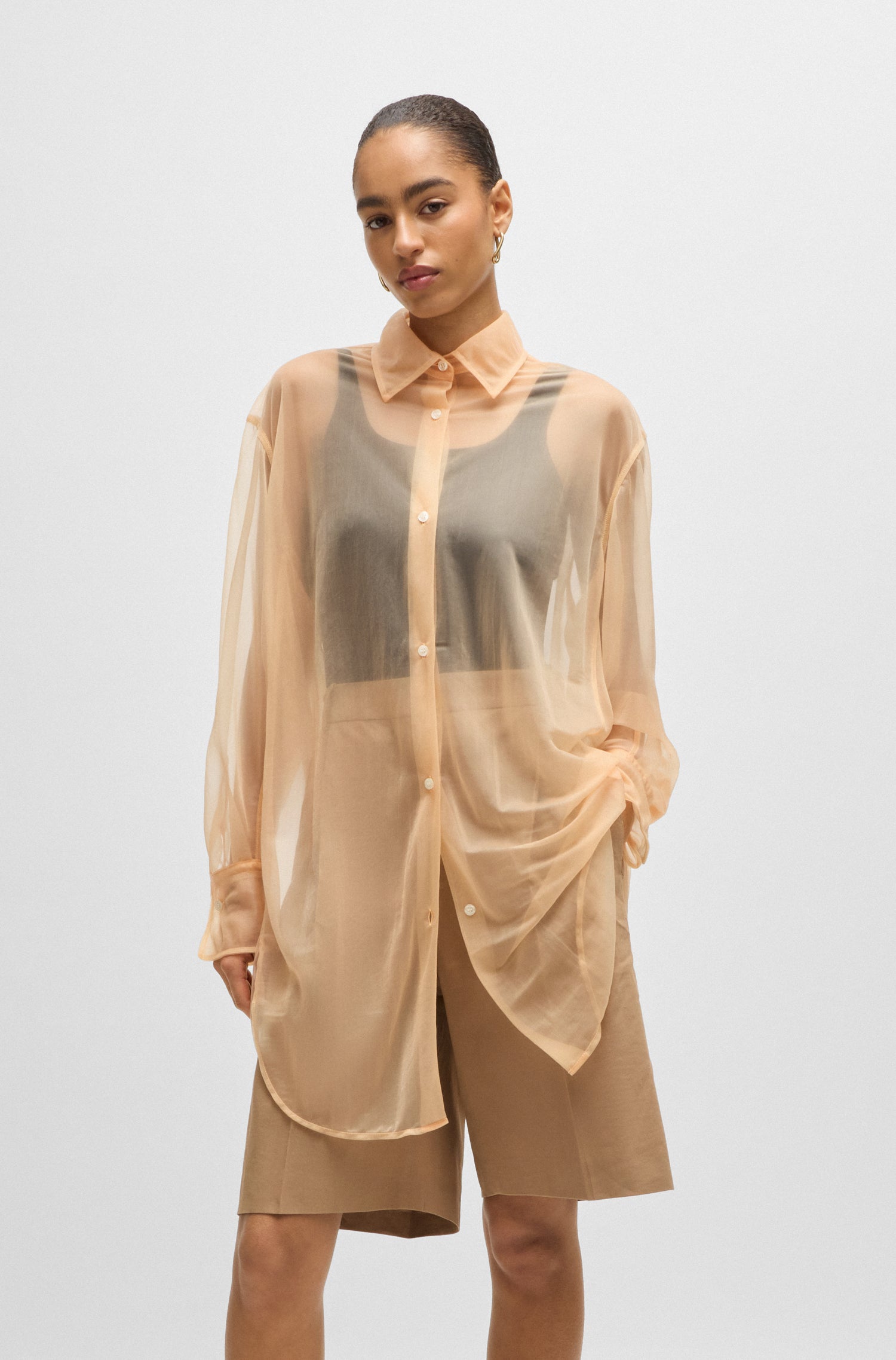 LIGHT & PASTEL ORANGE // TAILORED BLOUSES BAREID