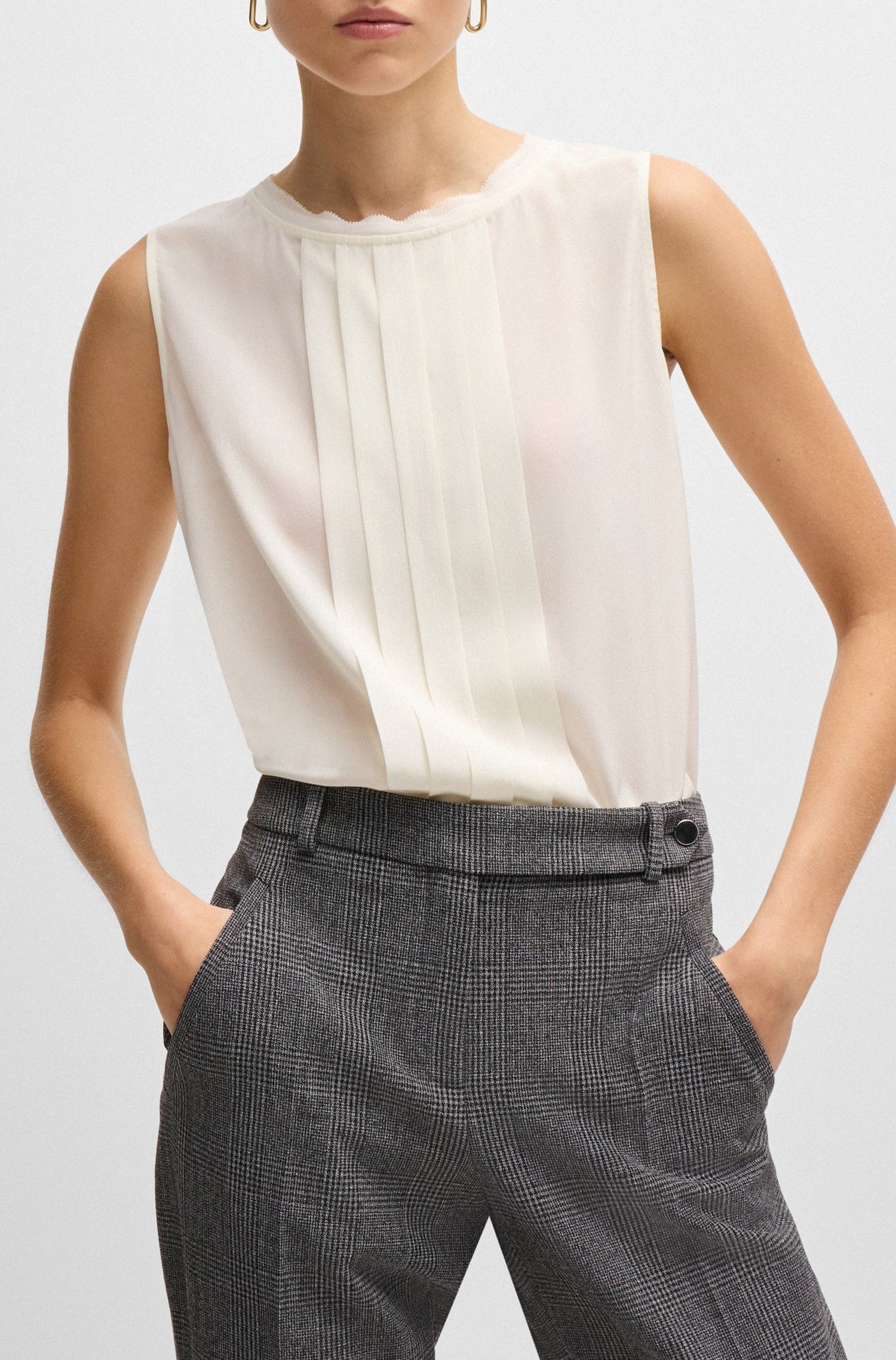 Blouse Bemiula en soie - Open White