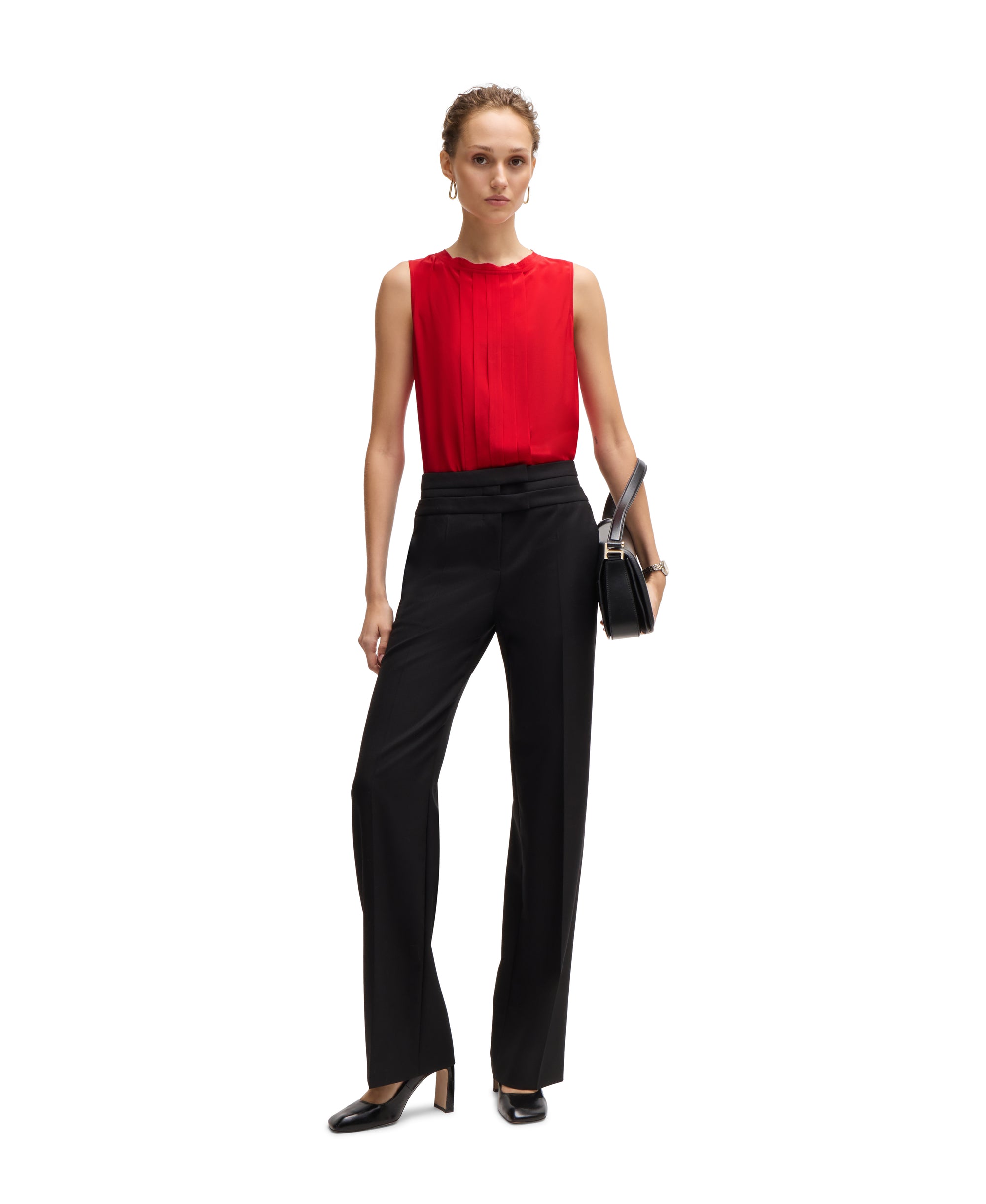 BRIGHT RED // TAILORED BLOUSES BEMIULA