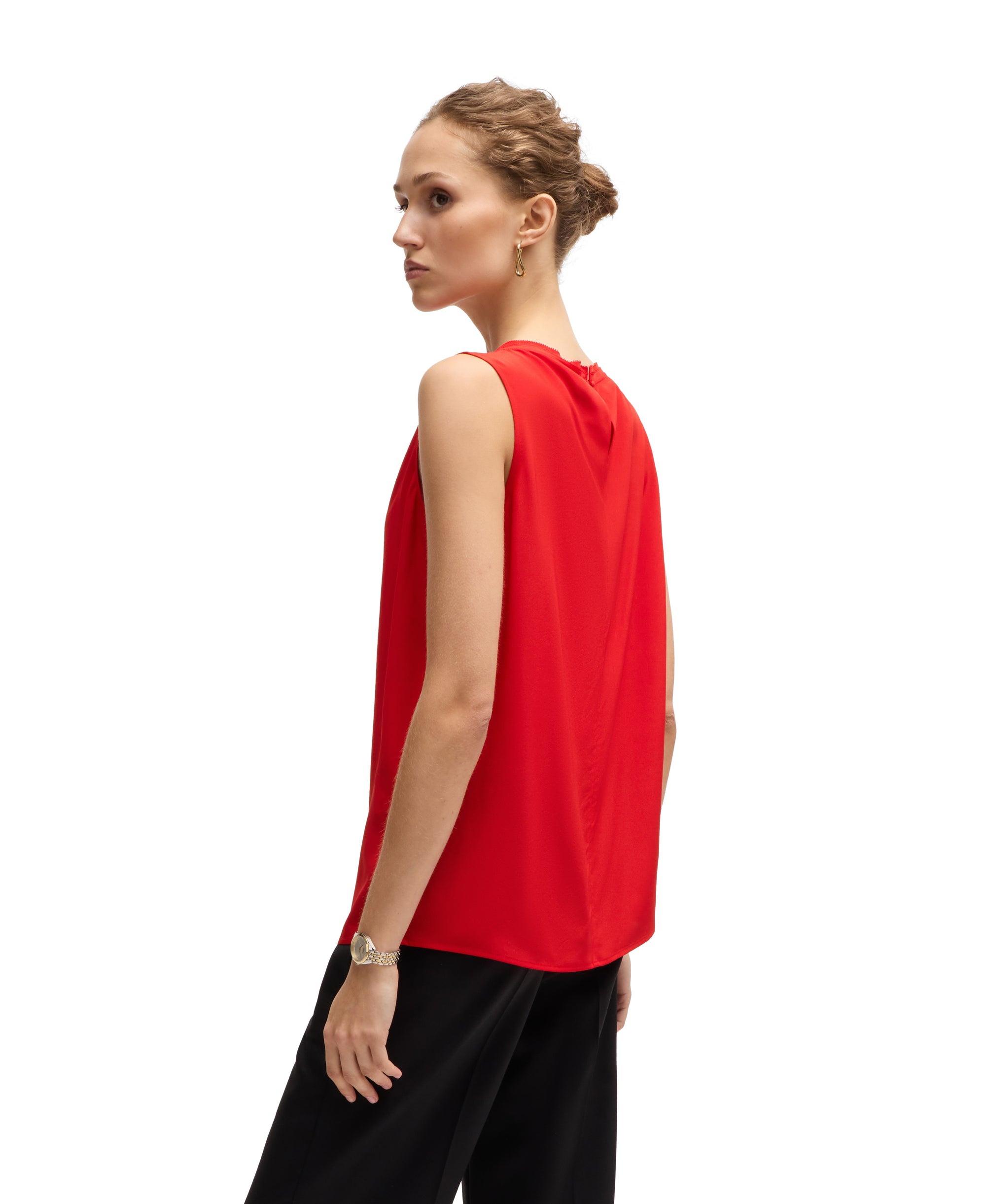 BRIGHT RED // TAILORED BLOUSES BEMIULA