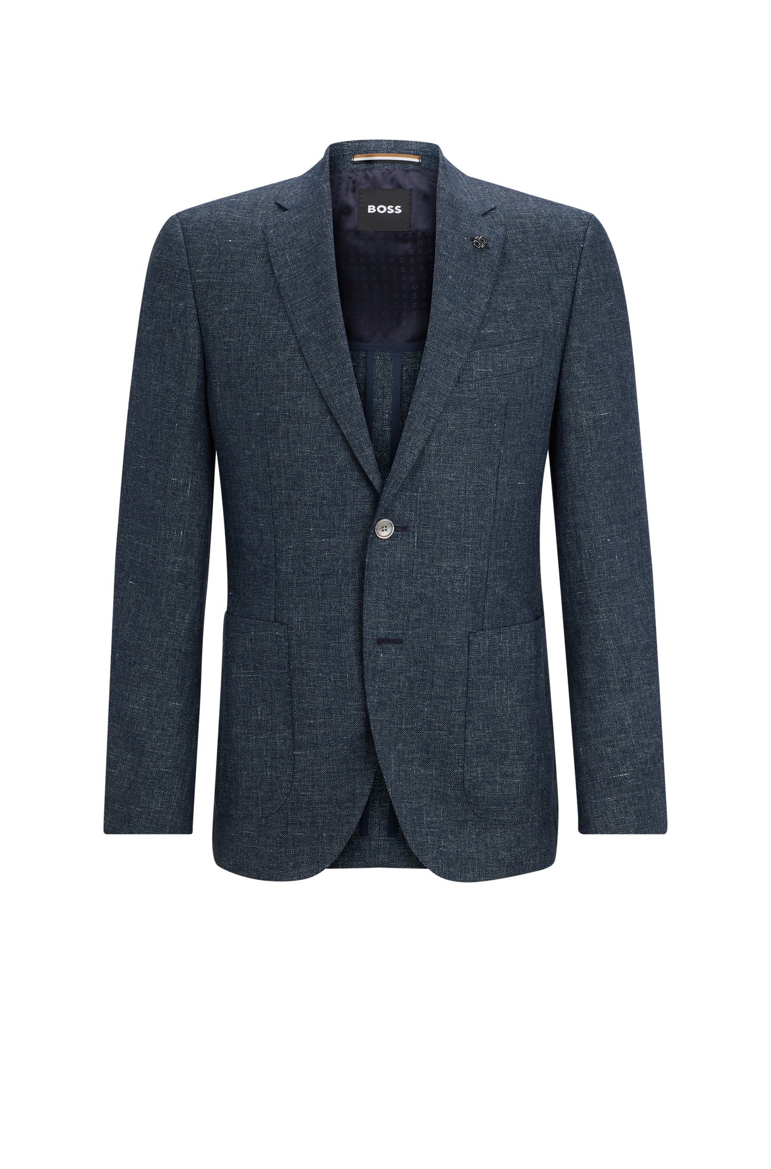 Veste de costume Janson en laine & lin - Dark Blue