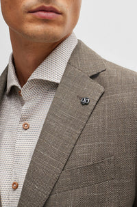 Veste de costume Hanry en laine mélangée - Open Beige
