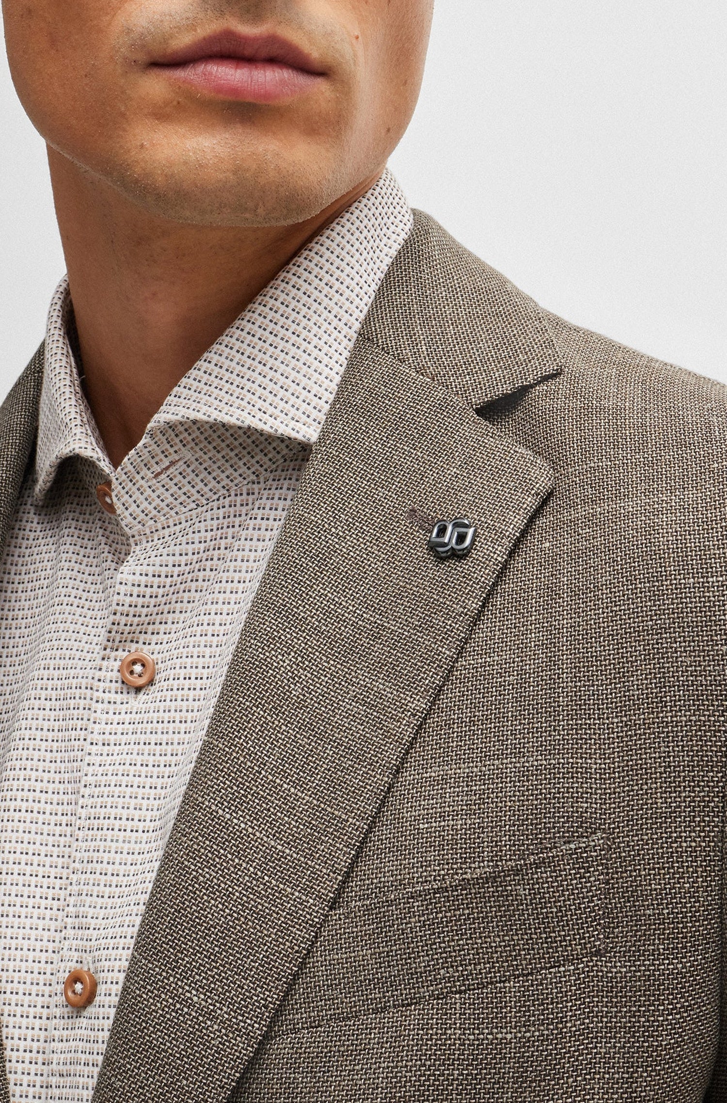 Veste de costume Hanry en laine mélangée - Open Beige