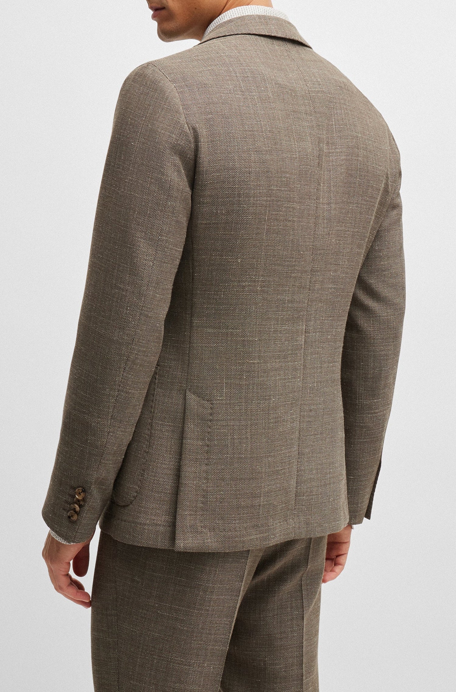 Veste de costume Hanry en laine mélangée - Open Beige