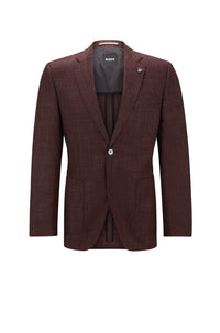 Veste de costume Janson en laine & soie - Open Red