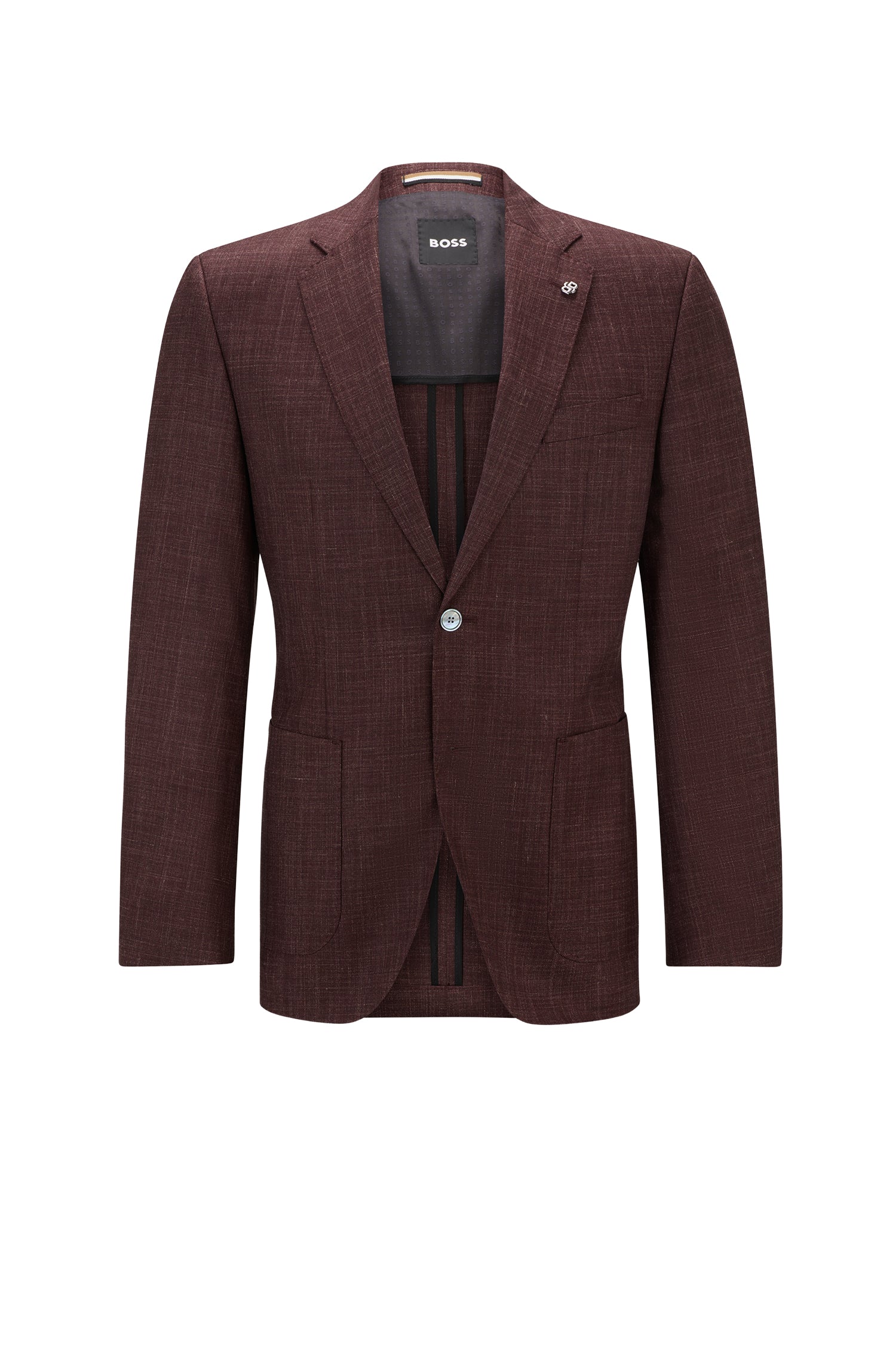 Veste de costume Janson en laine & soie - Open Red