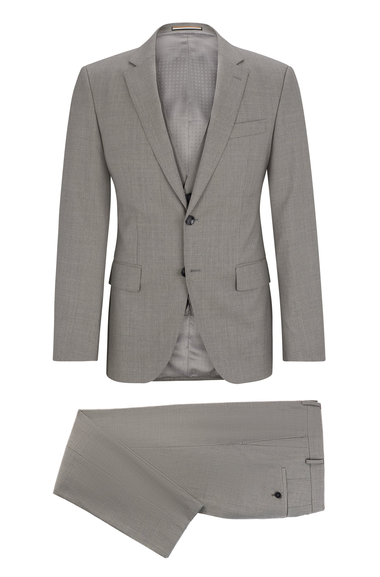 SILVER // BUSINESS SUITS H-HUGE-3PCS-232