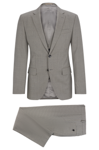 SILVER // BUSINESS SUITS H-HUGE-3PCS-232
