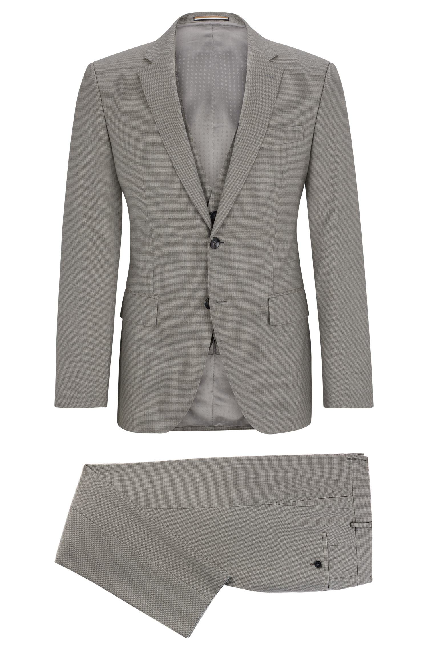 SILVER // BUSINESS SUITS H-HUGE-3PCS-232