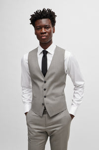 SILVER // BUSINESS SUITS H-HUGE-3PCS-232