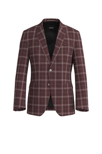 Veste de costume Hutson en laine & soie - Open Red
