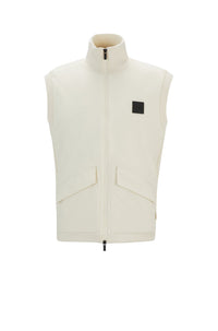 Veste Dragone sans manches en laine mélangée - Open White