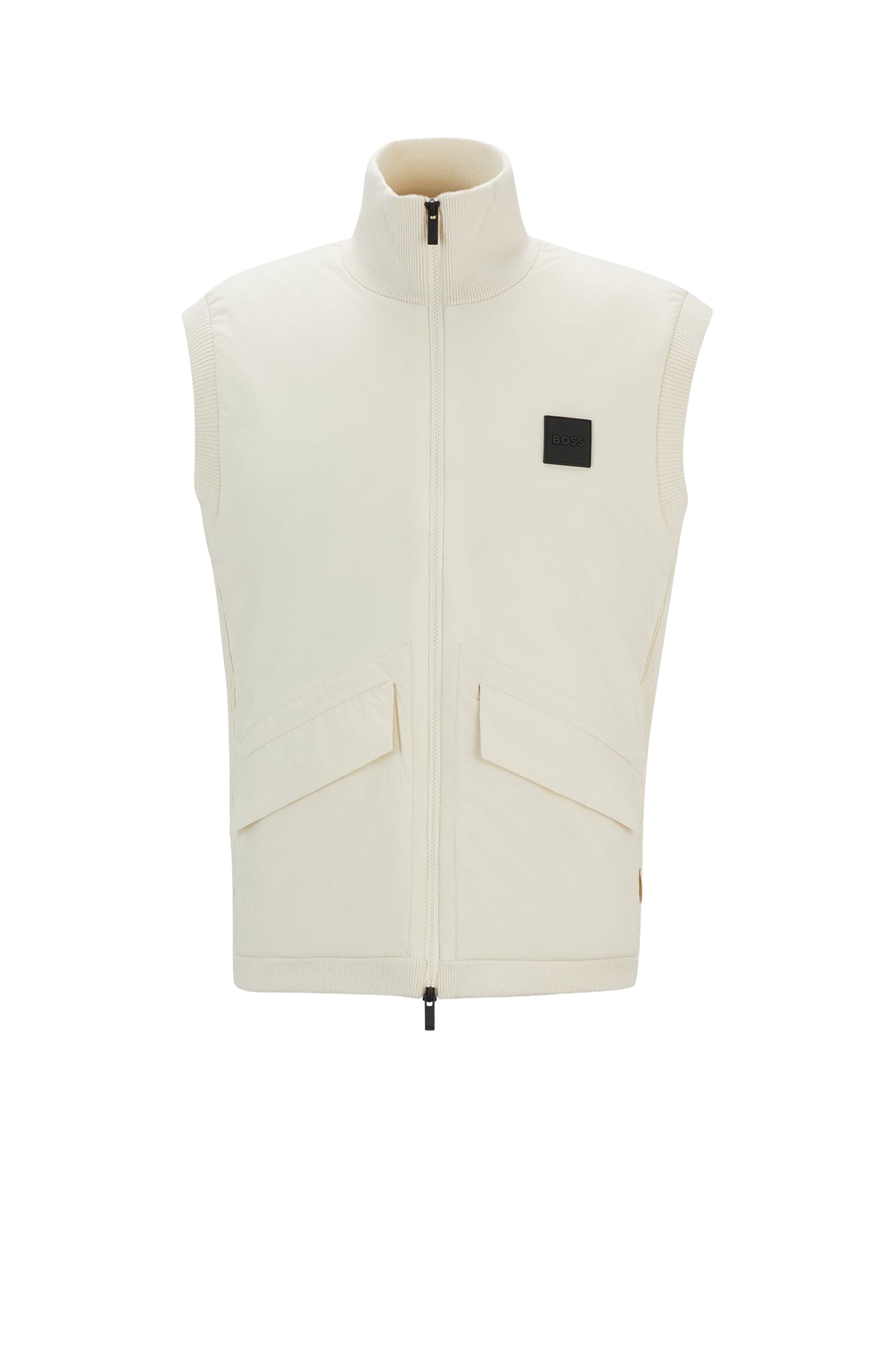 Veste Dragone sans manches en laine mélangée - Open White
