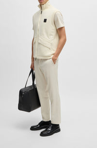 Veste Dragone sans manches en laine mélangée - Open White