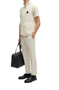 Veste Dragone sans manches en laine mélangée - Open White
