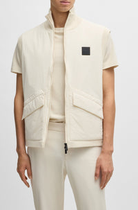 Veste Dragone sans manches en laine mélangée - Open White