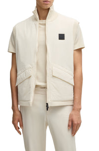 Veste Dragone sans manches en laine mélangée - Open White