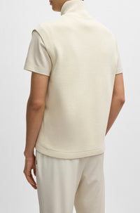 Veste Dragone sans manches en laine mélangée - Open White