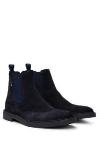 Calev leather boots - Dark Blue