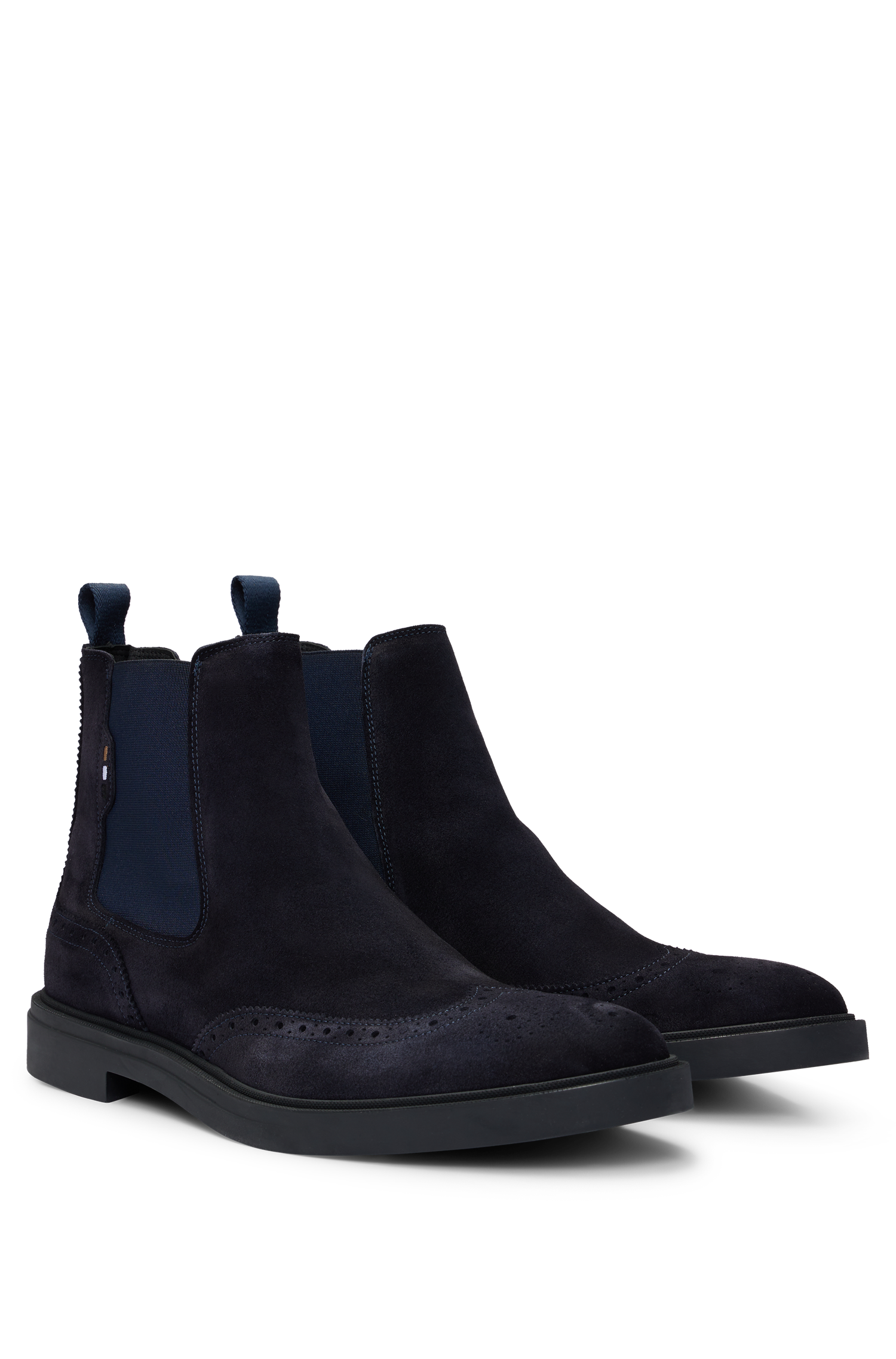 Calev leather boots - Dark Blue