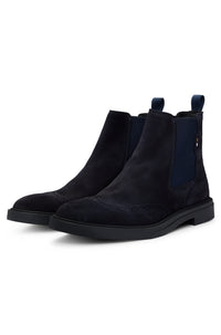 Calev leather boots - Dark Blue