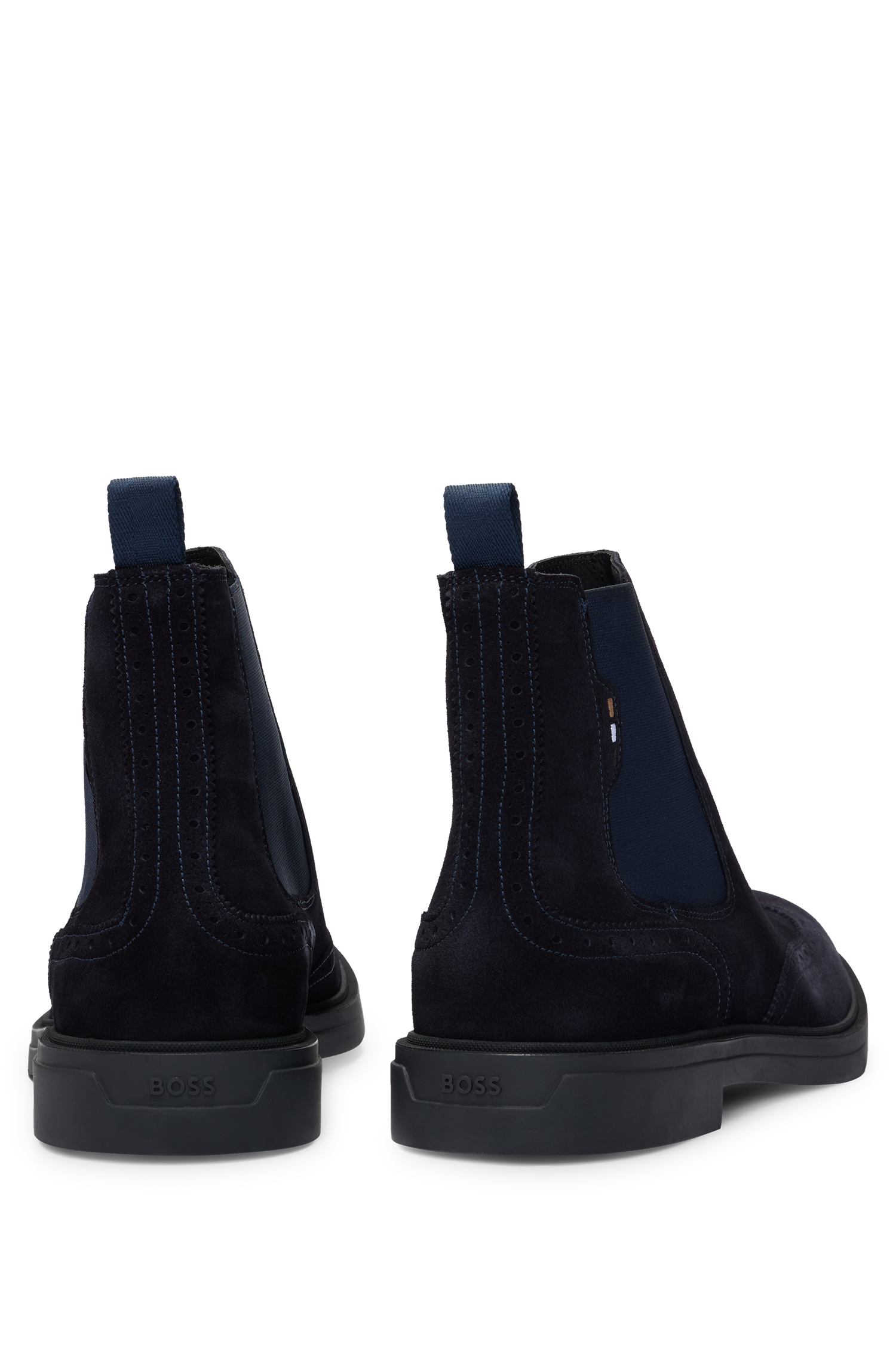 Calev leather boots - Dark Blue