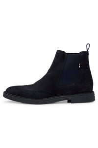 Calev leather boots - Dark Blue