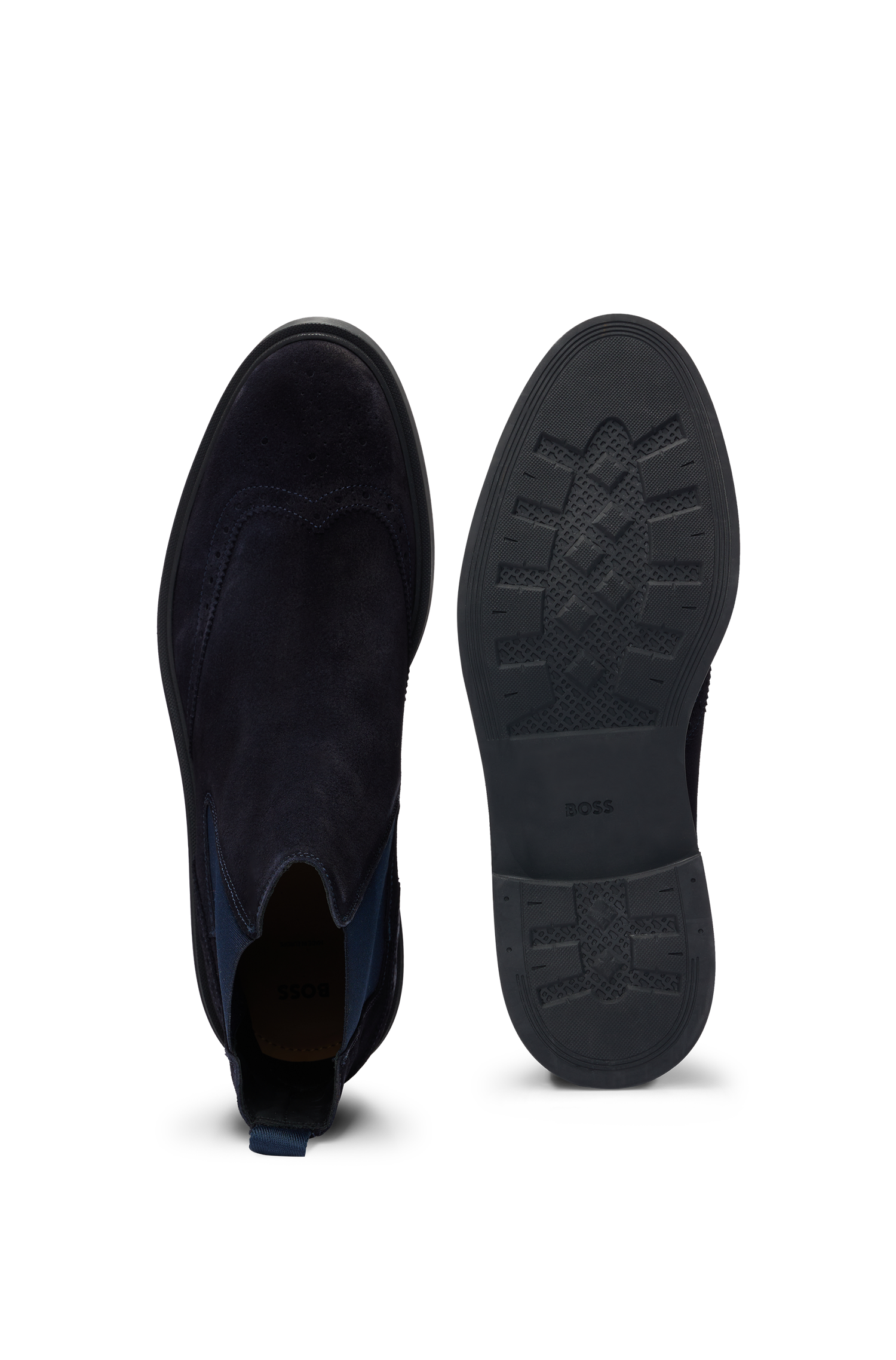 Calev leather boots - Dark Blue