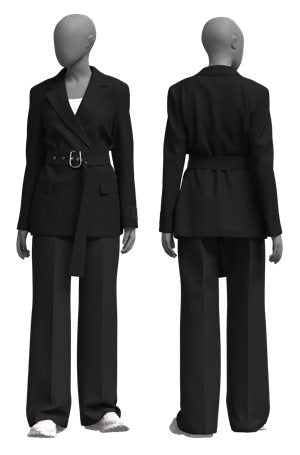BLACK // CASUAL TROUSERS HIMIA