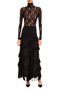 Mirena Midi Knit Skirt w/ Fringe
