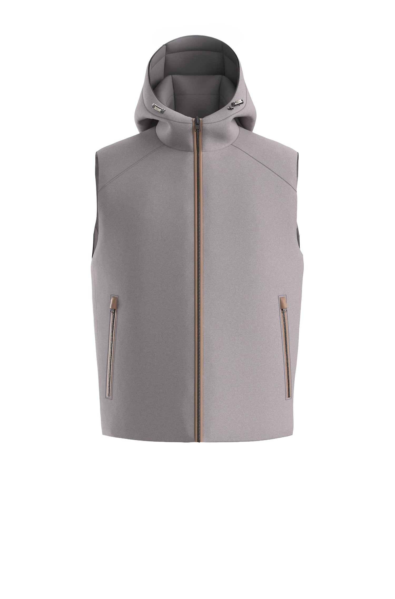 Veste Cirol sans manches à capuche en laine - Natural