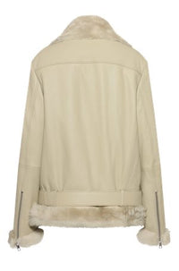 OPEN BEIGE // LEATHER SABBINA