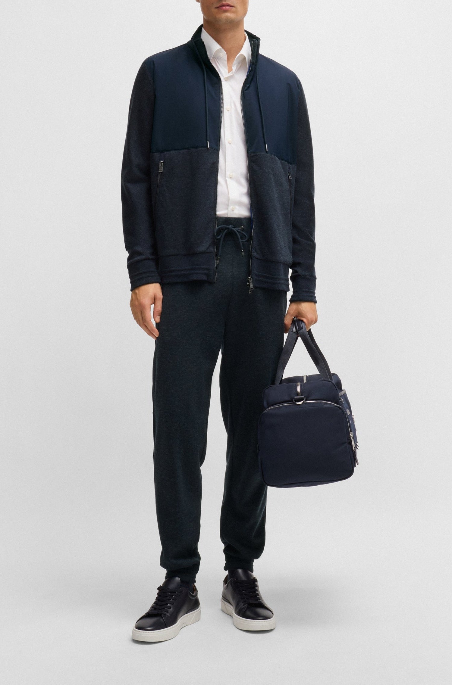 Lamont tracksuit bottoms in a wool blend - Dark Blue