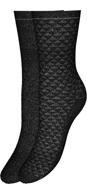 BLACK // CASUAL SOCKS 2P RS 3D STRUC CC W