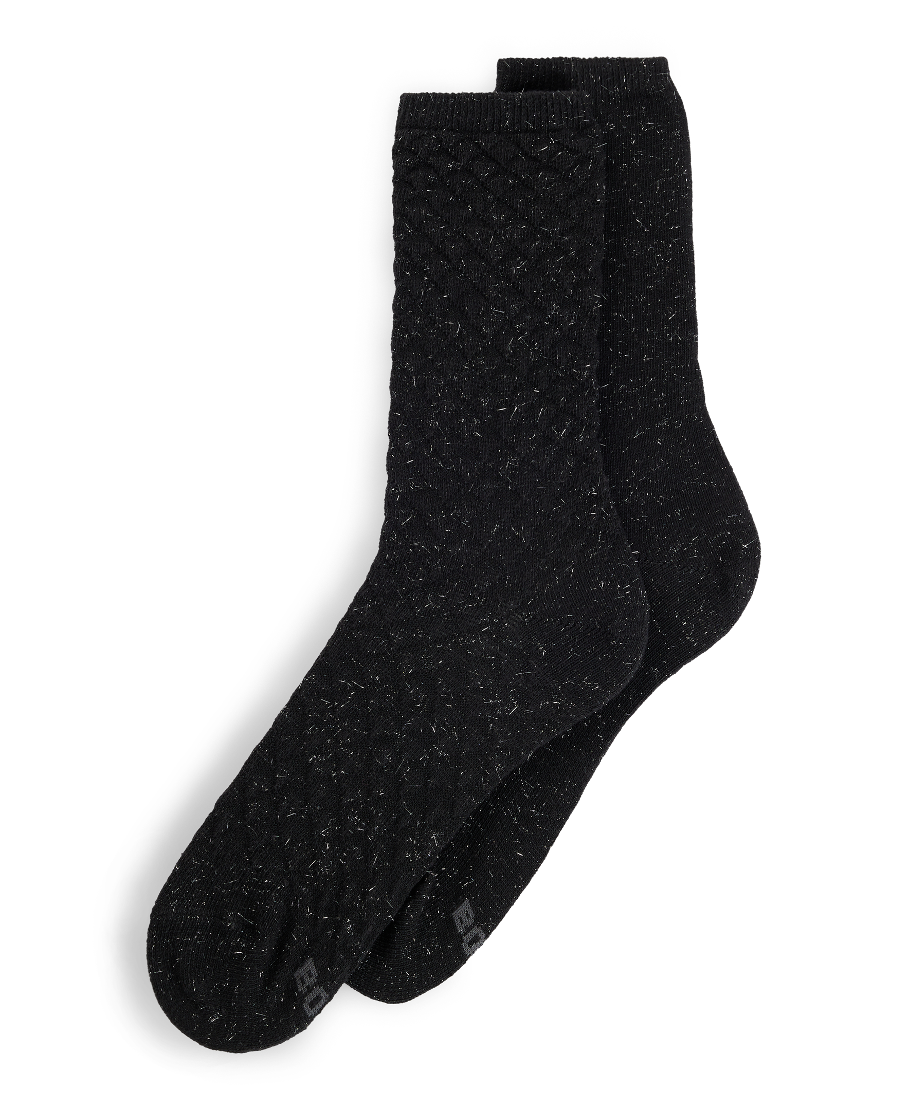 BLACK // CASUAL SOCKS 2P RS 3D STRUC CC W